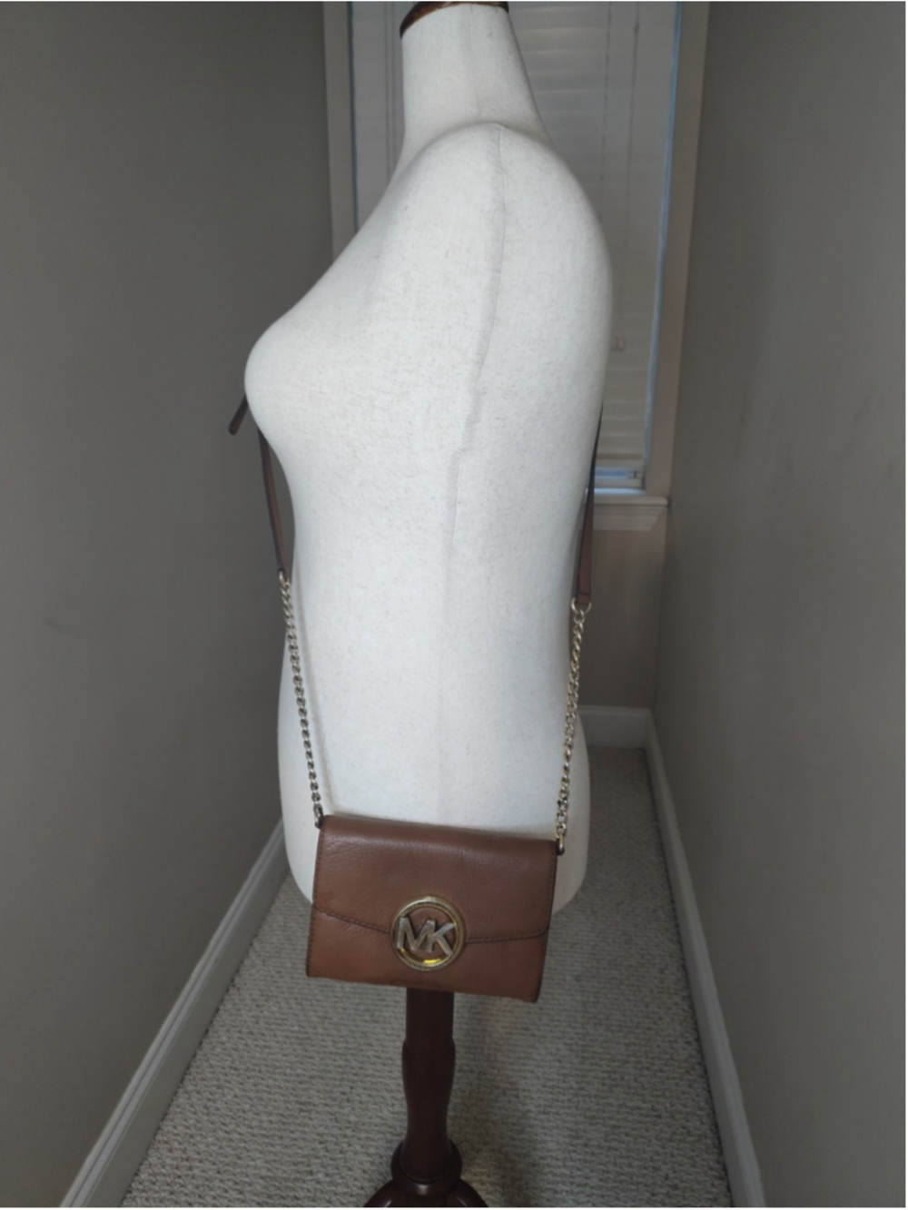 Women's Michael Kors Crossbody Bag One Size Brown Gold